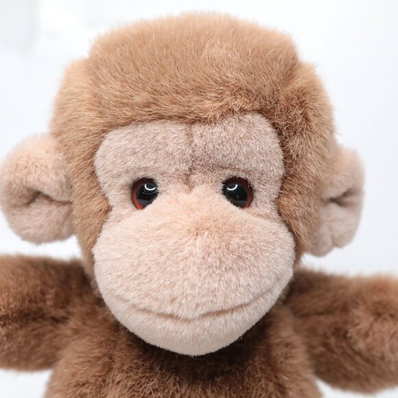 Vintage GUND 1986 Monkey Plush Toy Stuffy Ape Retro Kids Toy Brown Cream - Picture 8 of 8